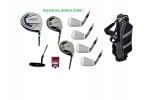  Choose Flex & Length Up to +2 Inch; Left or Right Men's Executive Golf Club Set wStand Bag Option, 460cc Driver, Fairway Wood & Utility Club, Irons,  Putter +Wedge USA Built.